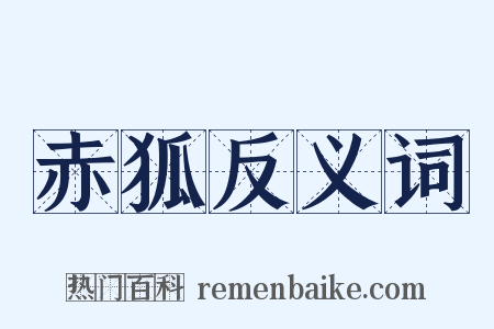 赤狐反义词是什么意思的图片
